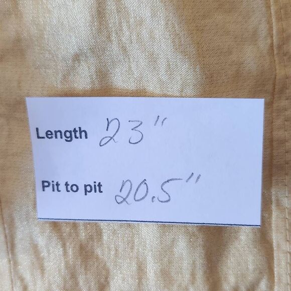 Chico's Yellow Blazer with Crinkle Fabric and Sheen Size Medium Yellow Blazer - Picture 9 of 9